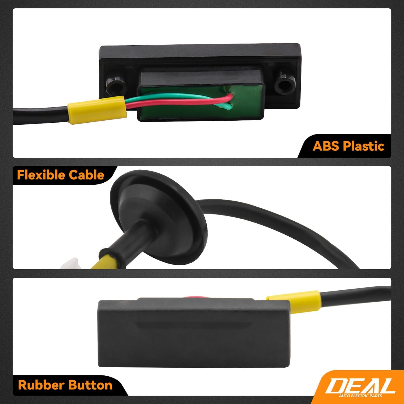 DEAL AUTO ELECTRIC PARTS Rear Trunk Hatch Release Switch Button, Compatible with Kia Rio/Pride 2012-2017, Replaces# 81260-1W220, Black