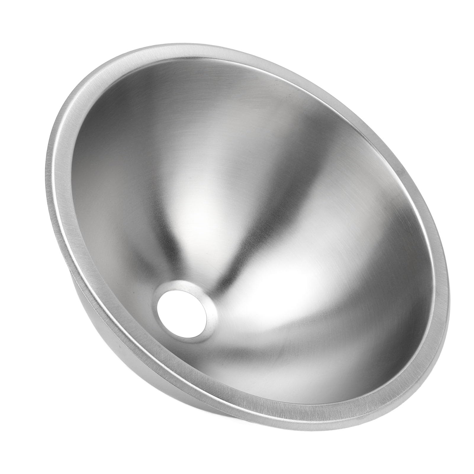 Lavabo Rond en Acier Inoxydable pour Camping-car, Lavabo de Salle de Bain à une Cuve, découpé avec Tuyau de Vidange de 40 Mm pour Camping-cars, Bateaux, Cuisines, Yachts,