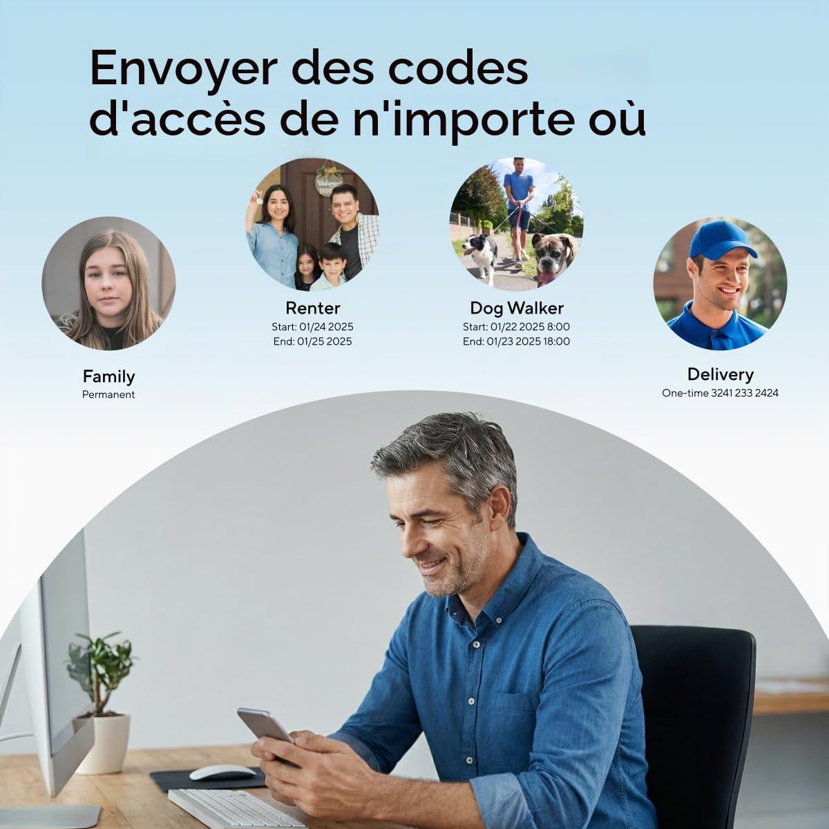 ULTRALOQ Serrure Intelligente WiFi U-Bolt, Verrouillage Sans Clé, Compatible Alexa, Google Assistant, Smartthings, IFTTT, Noir