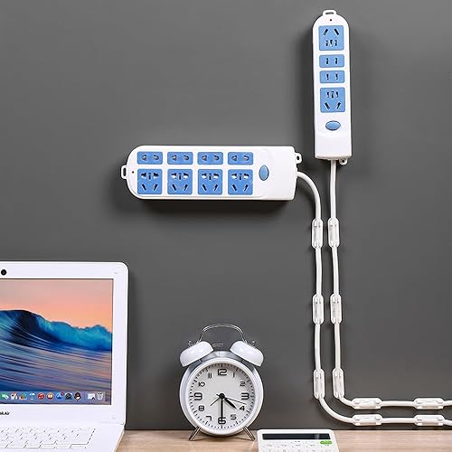 Paquete de 20 clips para cables, organizadores de alambre autoadhesivos, soportes para organización de cables para el hogar, la oficina y el
