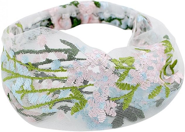 Amazon Co Jp ヘアターバン 花柄 刺繍 ヘアバンド メッシュ ワイド しっかり ヘアターバン カジュアル ヘアバンド ヘッドバンド ターバン風 大人可愛い オシャレ 大人っぽい 前髪 髪飾り 上品 ナチュラル シンプル 痛くない カチューシャ ヘアアクセサリー ヘアアレンジ