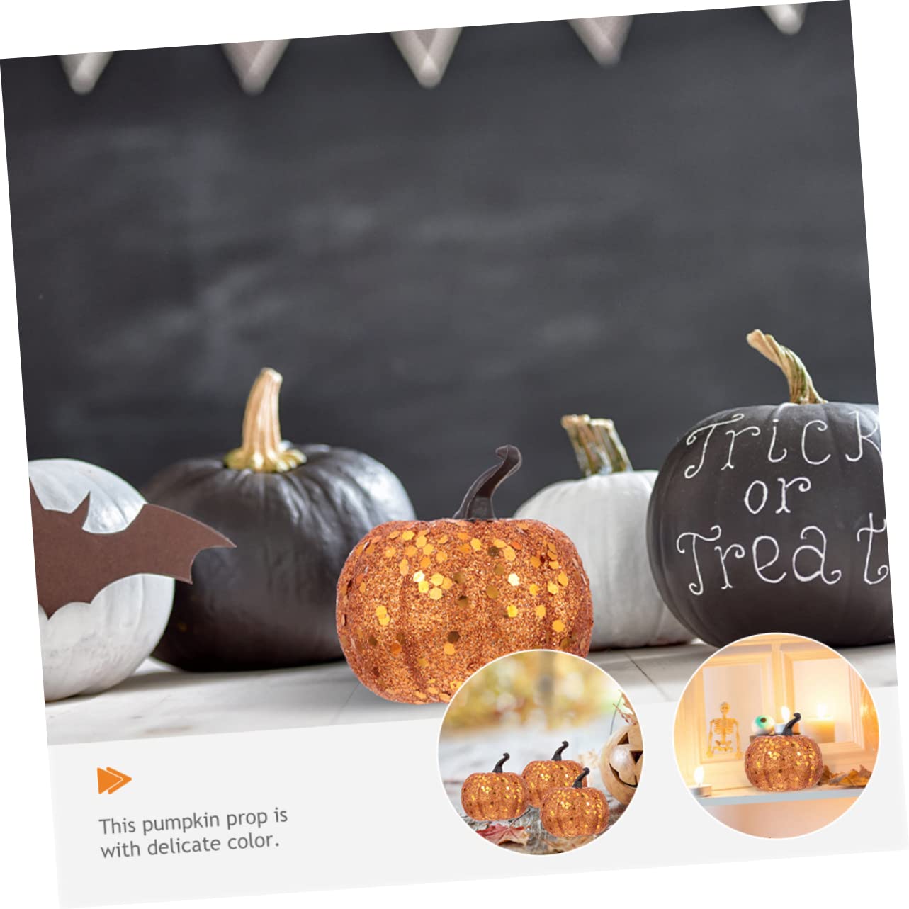 Abaodam 40stücke Künstliche Kürbis-Dekoration Teiliges Aus Realistische Halloween Und Erntedankfest-Accessoires Für Kreative Fotos Und Tischdekorationen