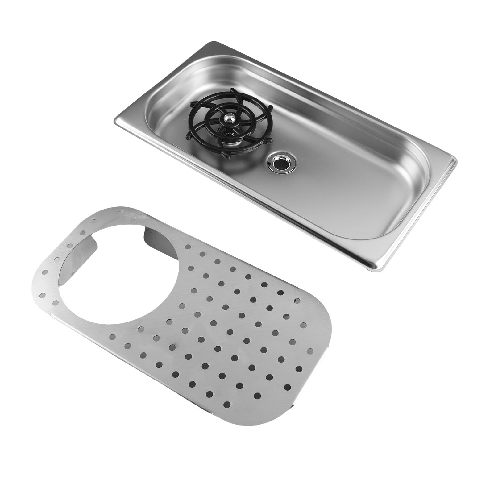 Tnfeeon Enjuagador de Vidrio Lavador de Tazas de Acero Inoxidable con Rociador de Alta Presión de 360 ​​​​grados Operación Automática para Mostradores de Cafeterías y Fregaderos de Cocina Ocupados