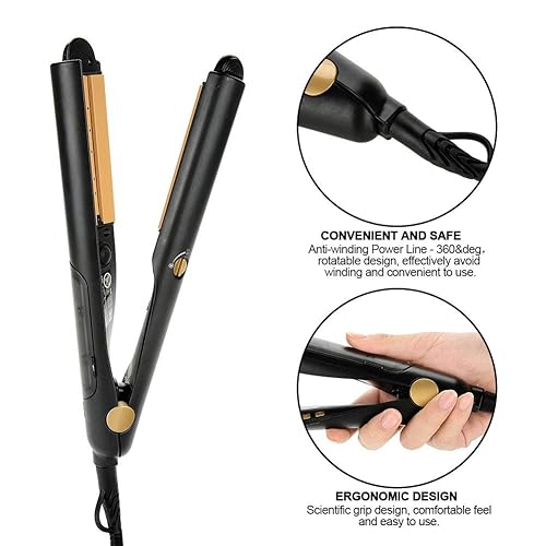 Miniatura 4 de Plancha de pelo a vapor, herramienta de peinado para peluquería, plancha plana con calefacción iónica (110 V-240 V)