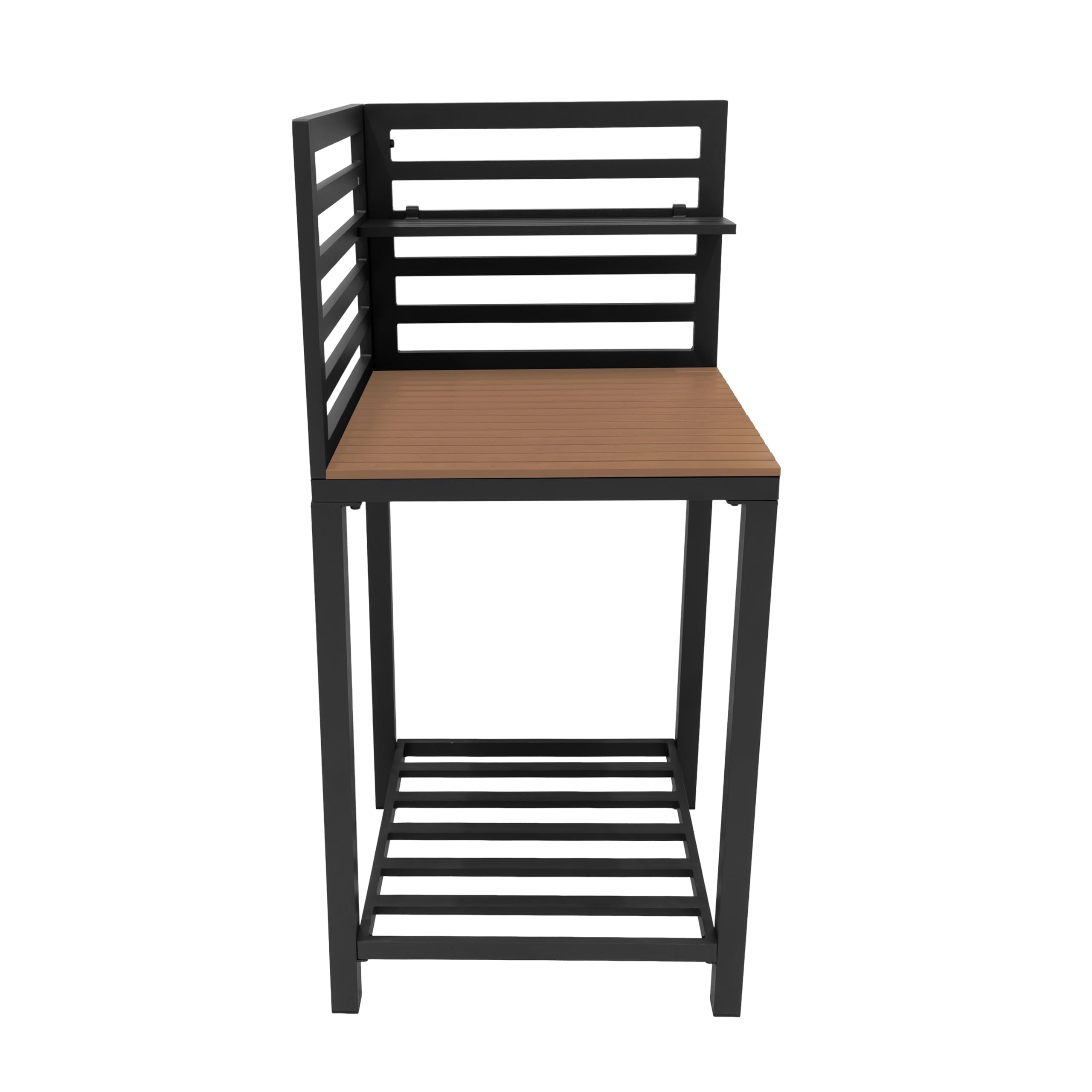 Monster Shop Cucina da Esterno 3 Pezzi Modulare con Lavello e Tavolo Configurazione Angolare o Lineare Alluminio Grigio Antracite Lavello in Acciaio Rubinetto Acqua Fredda Ripiani Regolabili