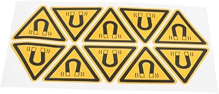 ERINGOGO 10pcs Magnetic Alert Decal Pack Warning Stickers Magnetic Field Safety Tape Caution Labels for Machinery
