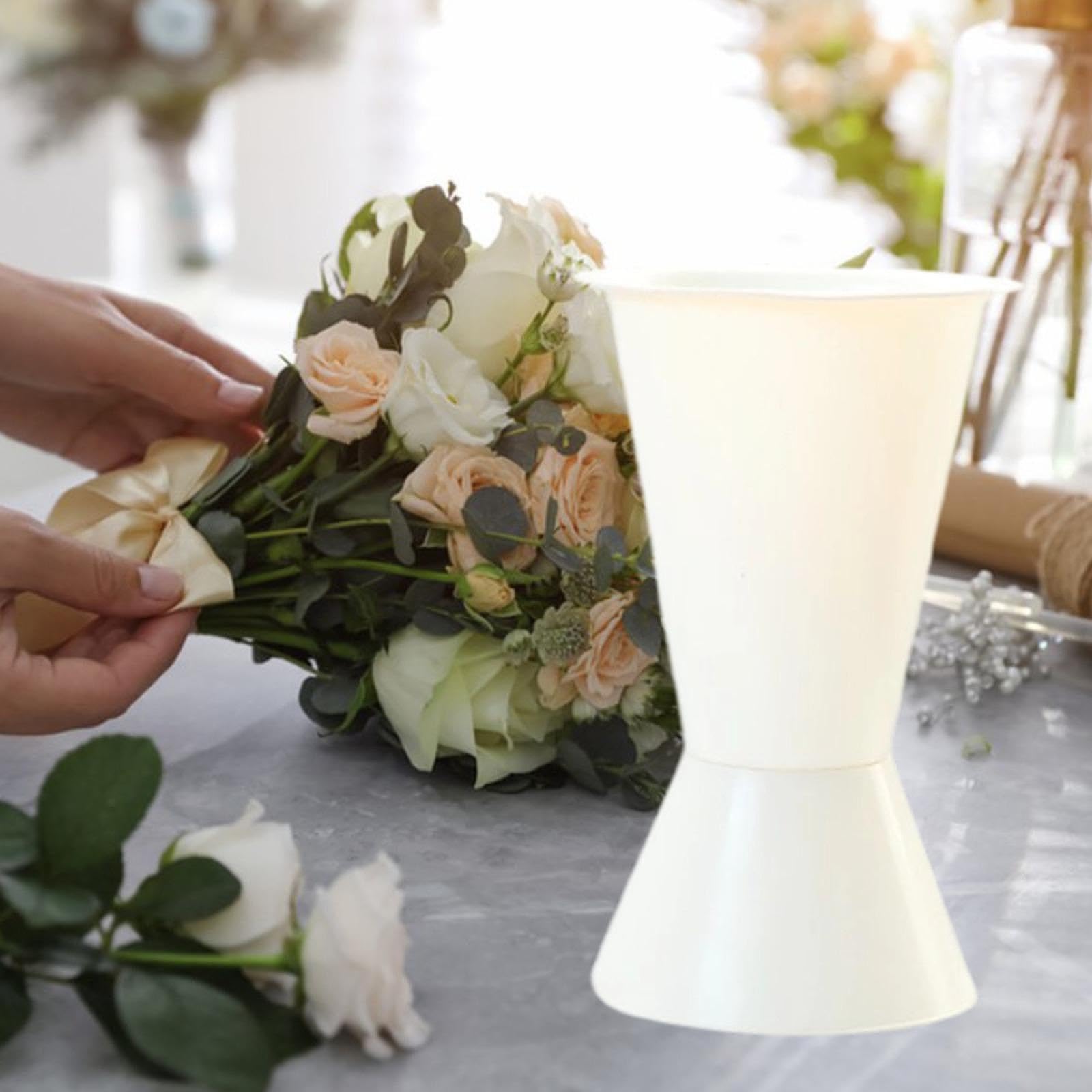 Fenteer 10 Pezzi Base per Composizioni Floreali Supporto per Fiori Griglia Floreale Rivestimento Bouquet Base di Fissaggio Versatile Adatto per Matrimoni E F, Altezza 30 Cm