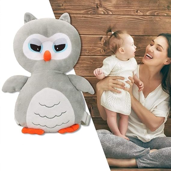 Sisliya Baby Toddlers Head Protective, Cartoon Owl Adjustable Baby Head Back Shoulder Safety Protection Pad Cushion for Baby Walkers Prevent Head Injured Suitable Age 4-24 Months