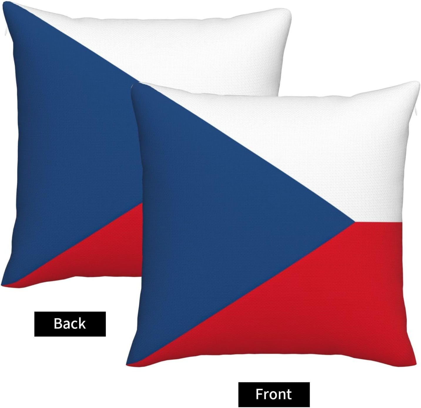 Flag of The Czech Republic Imitation Linen Pillowcase -2 Sets, Fashionable Home Decoration, Used for Sofas, Gardens, beds