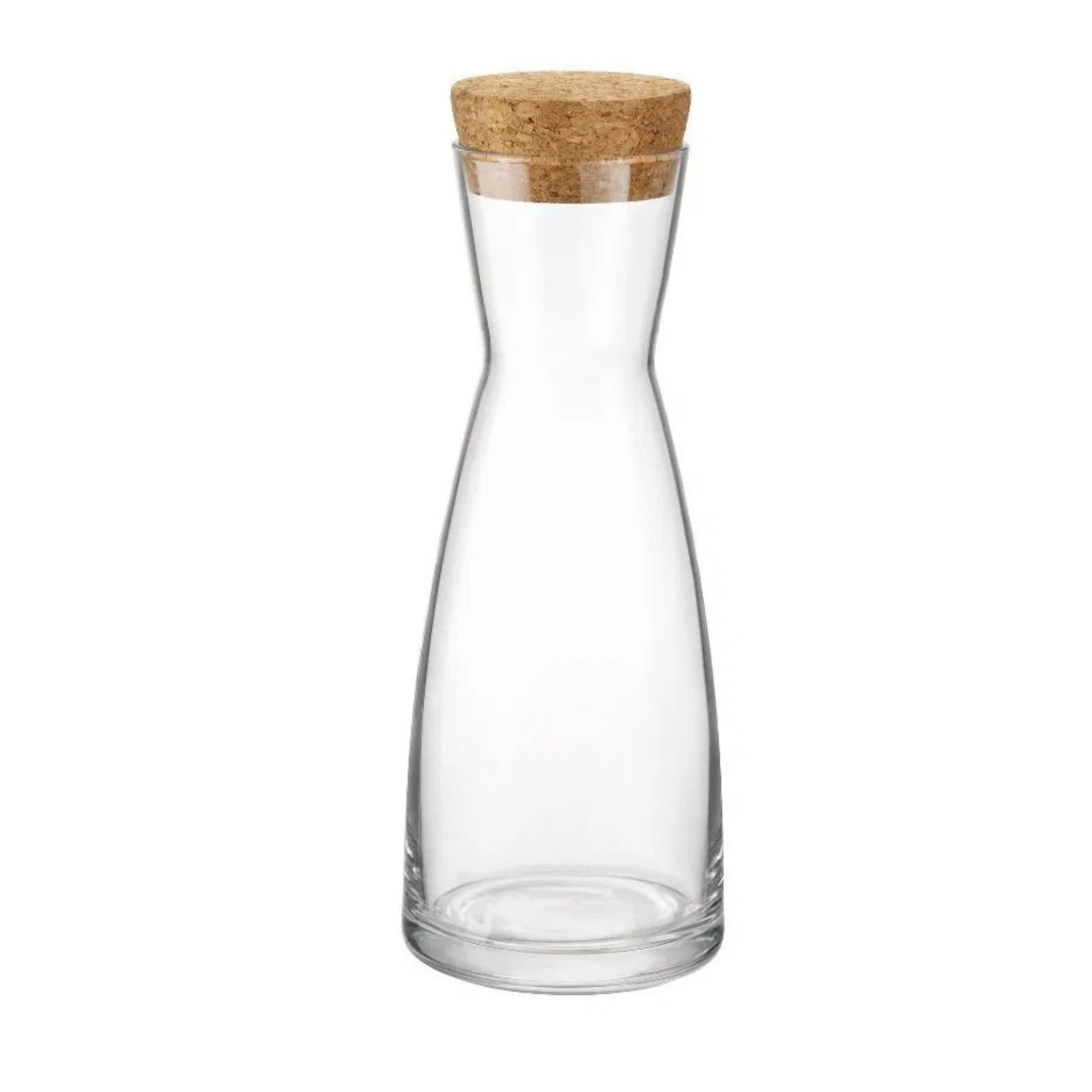 Bormioli Rocco Ypsilon Karaffe mit Korkdeckel - 524.5 g Star Glas Wasserkrug & Saftkaraffe mit modernem Design breite Öffnung für Eis - Stilvolles Trinkgeschirr für Küche oder Unterhaltung