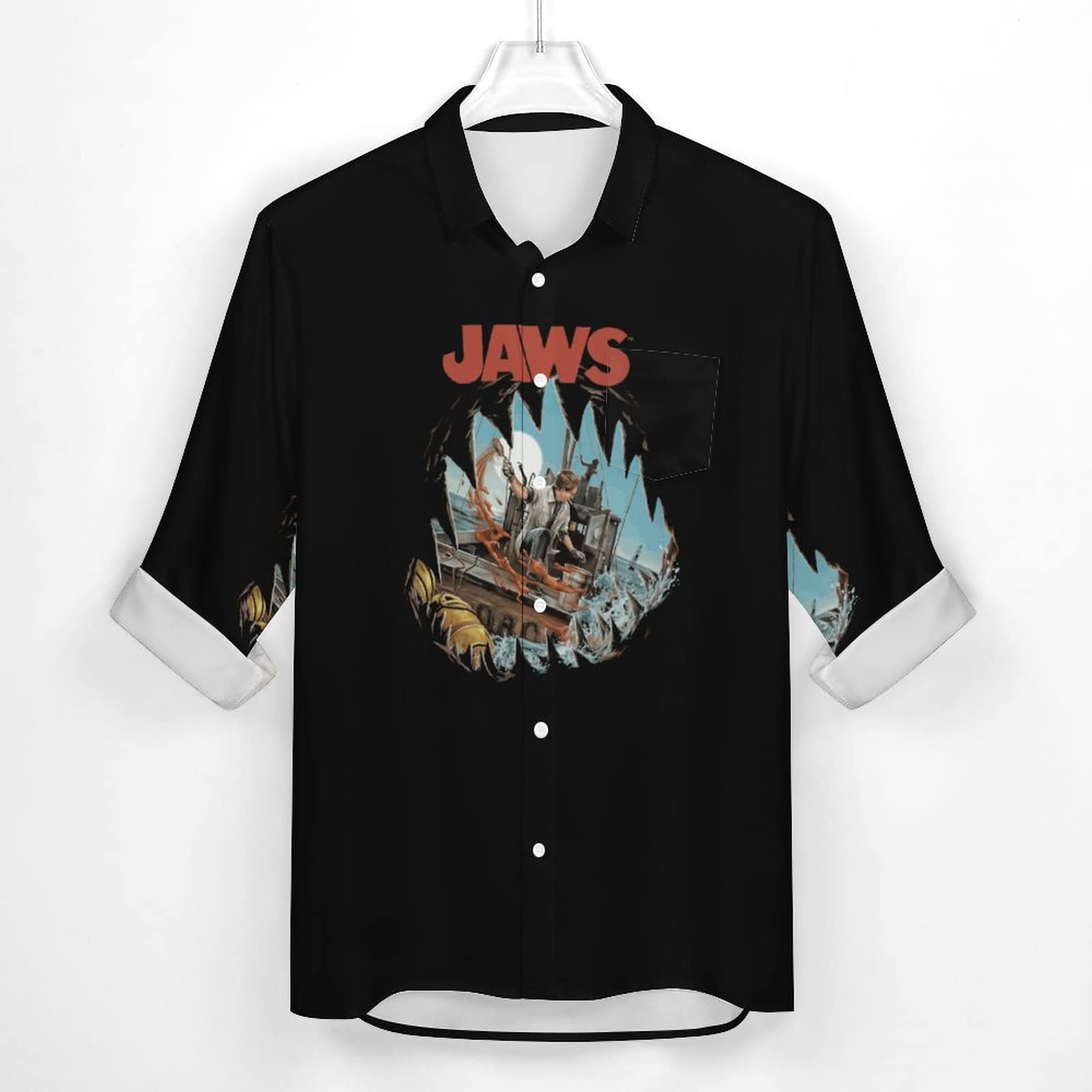 Amazon.co.jp: アロハシャツ シャツ Jaws ジョーズ ビーチシャツ