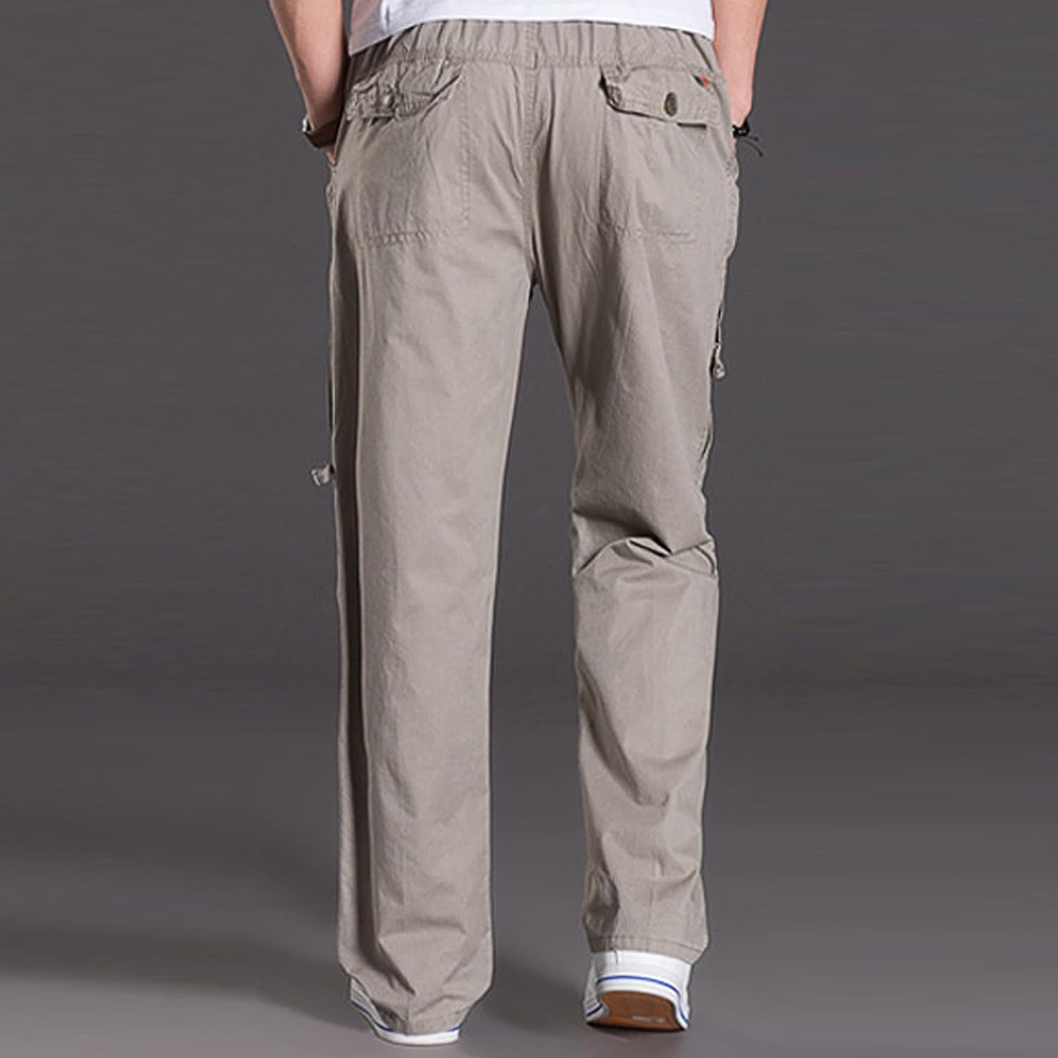 WENKOMG1 Men's Pants, Hiking Tactical Stretch Military Combat Work Pants with Pockets, L-6XL