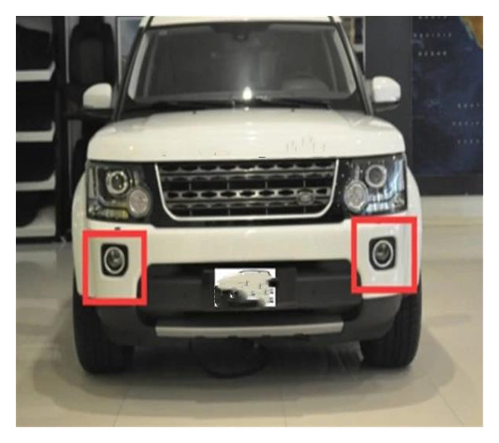 Frontspoiler Lippe Für Land Für Rover Discovery 4 LR4 LR051337/LR051336 Frontstoßstange Seitliche Nebelscheinwerferabdeckung Nebelscheinwerfer Lichthaube Blendenrahmen Frontstoßstange Spoiler