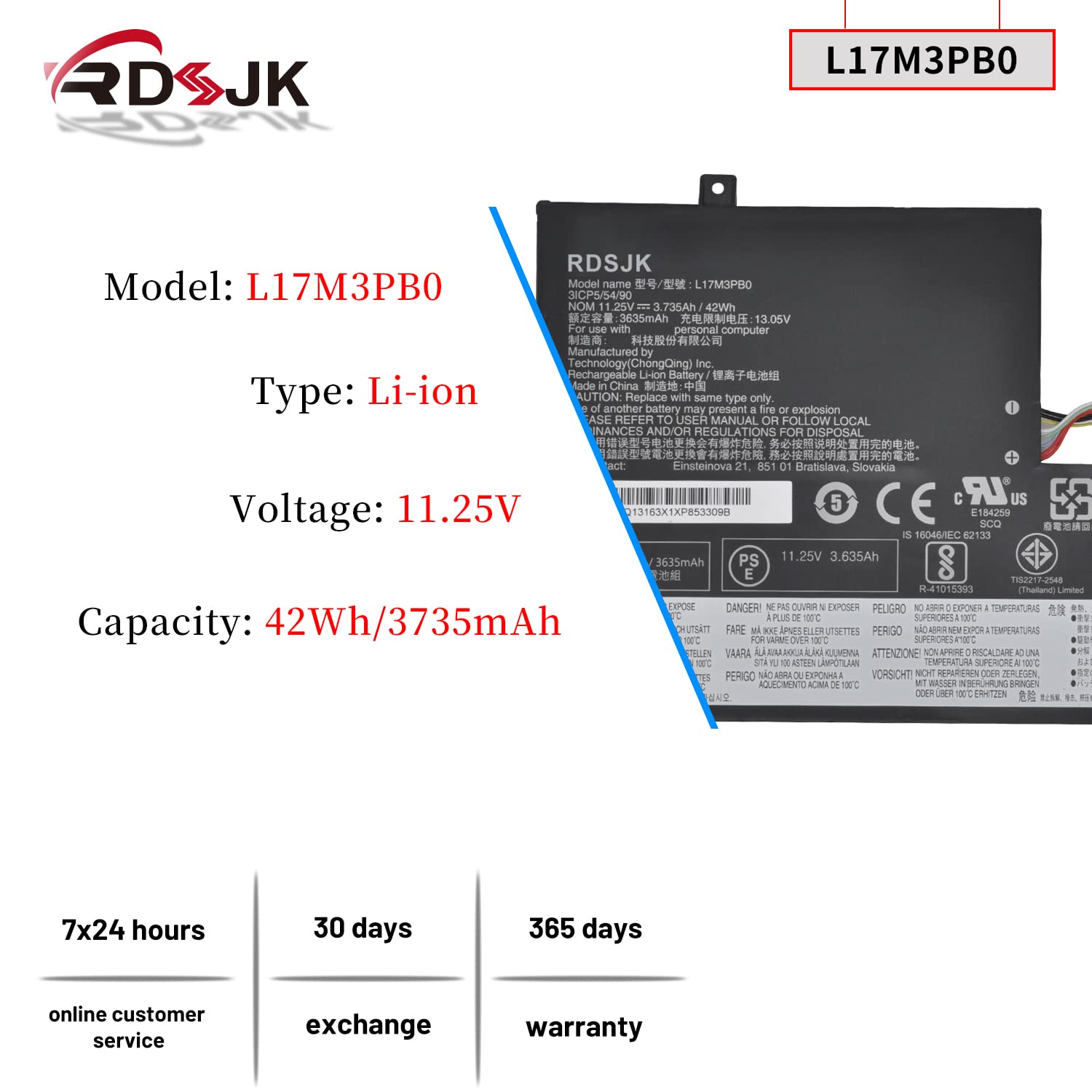 Amazon.com: L17M3PB0 L17L3PB0 L17C3PG0 L18D3PG1 Laptop Battery for
