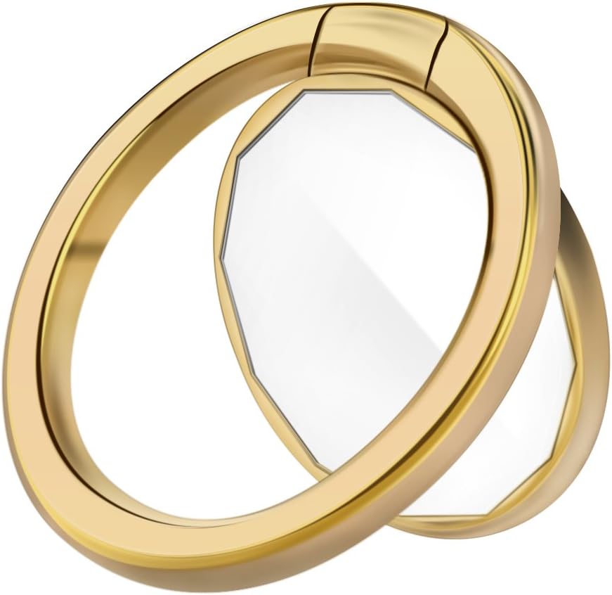 Mirror Cellphone Ring Stand Holder, DIGITWHLE Smart Phone Ring Holder Mirror Series Stylish 360°Rotation and 180°Flip Ring Stand Grip Mount for iPhone X 8 7/7 Plus,Samsung Galaxy S8/S7,ipad -Gold