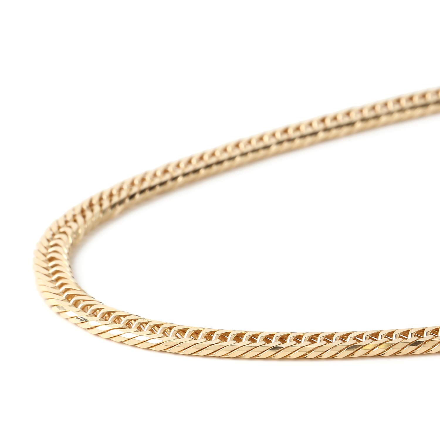Amazon | [ハッピーグッツショップ] 18金 喜平 アンクレット 8面