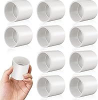 Vista 10 de 10 piezas de acoplamiento de PVC blanco de 1/2 pulgada, enchufe x zócalo, conector de adaptador de enchufe de PVC Sch40 de grado de construcción