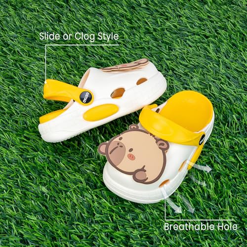 Image of Cute Capybara Slippers for Kids,Kids Girls Boys Clogs Garden Shoes,Funny Toddler Animal Slides Sandals,Water Shower Beach Pool Slippers Indoor Outdoor