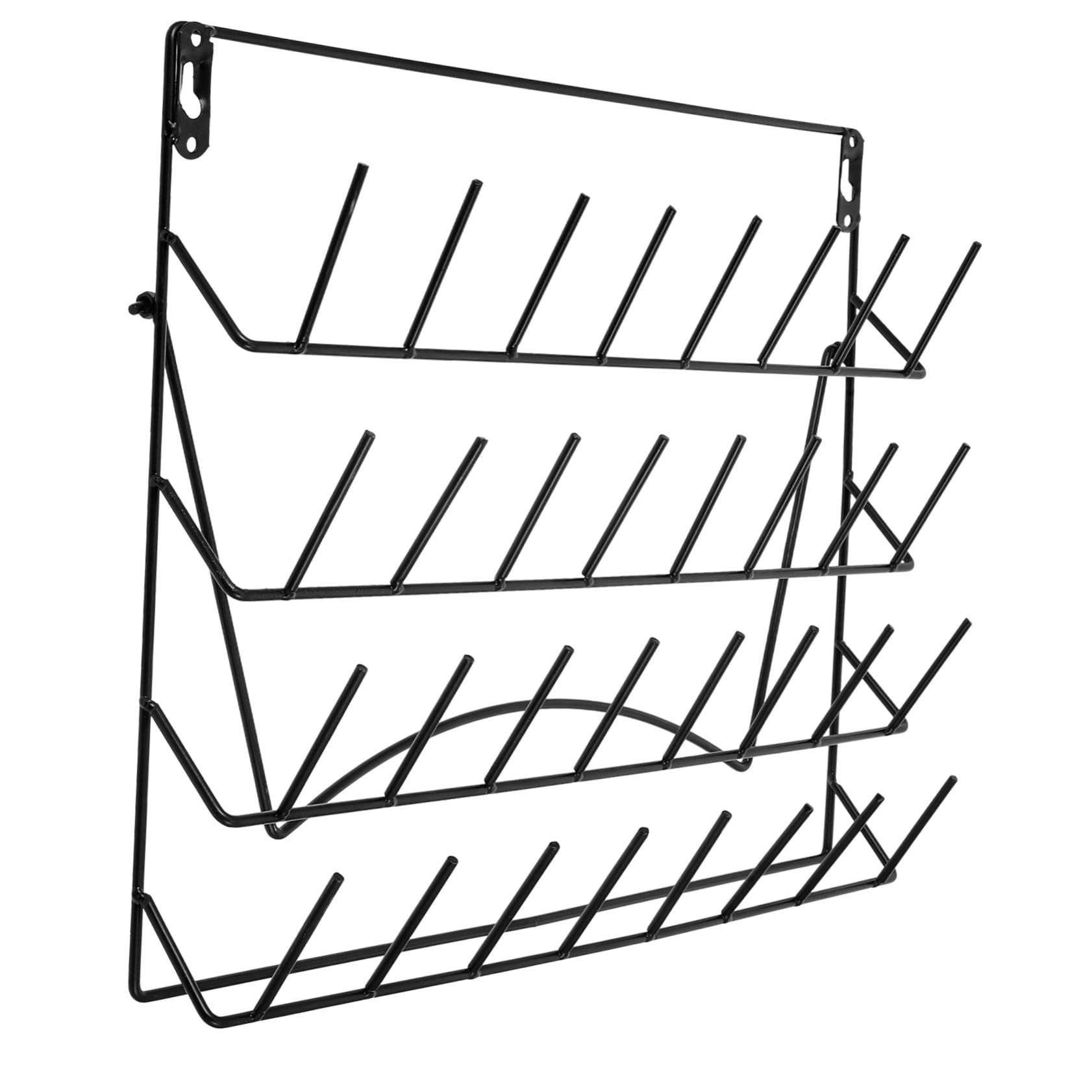 Alipis Estante de Hierro Negro para Pared Cristalería de Laboratorio