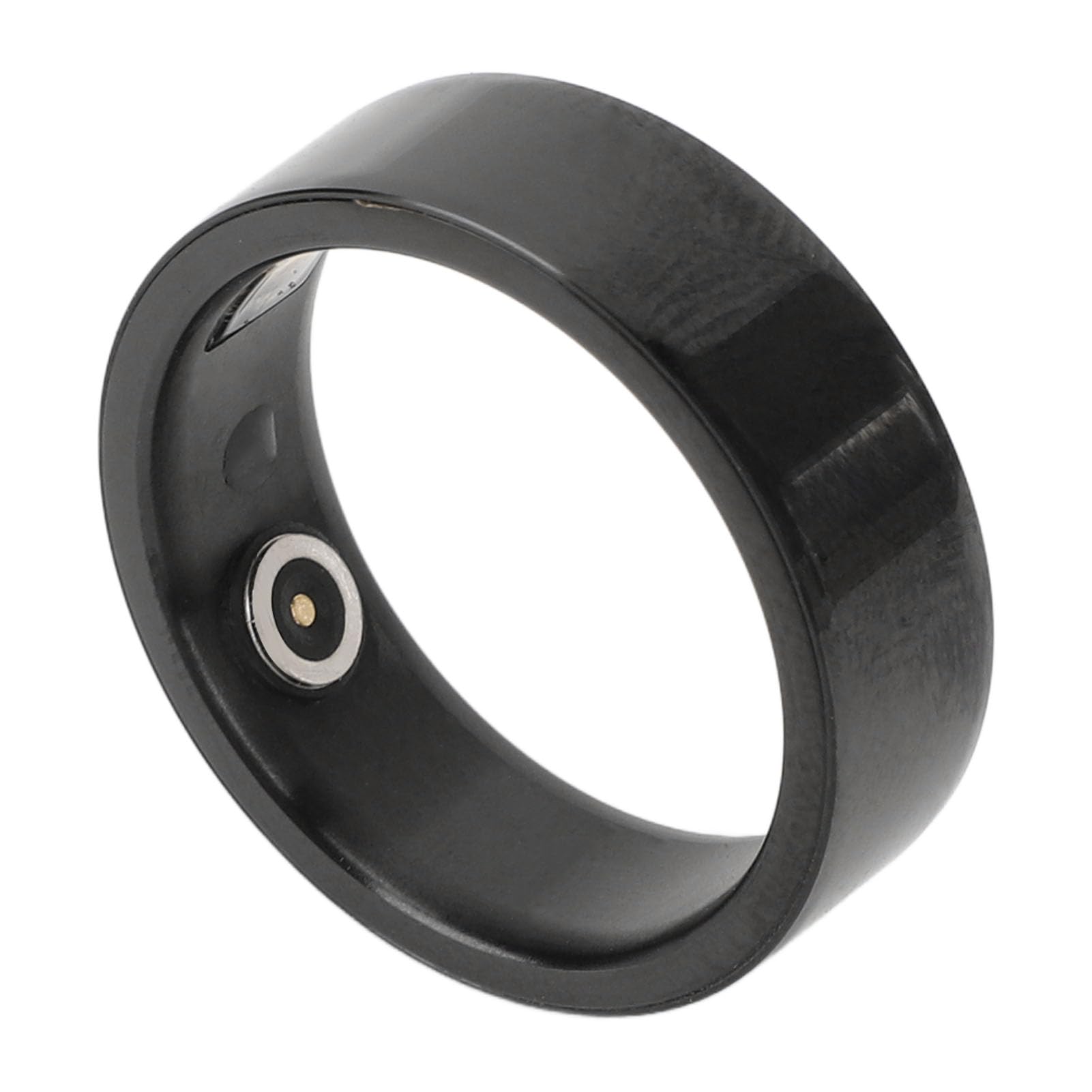 Yoidesu Smart Ring Health, IPX8 Waterproof Smart Fitness Ring Pedometer with Charging Case, Sleep Body Temp Heart Health Data Monitoring, Stylish Ceramic Stainless Steel Ring (9#)