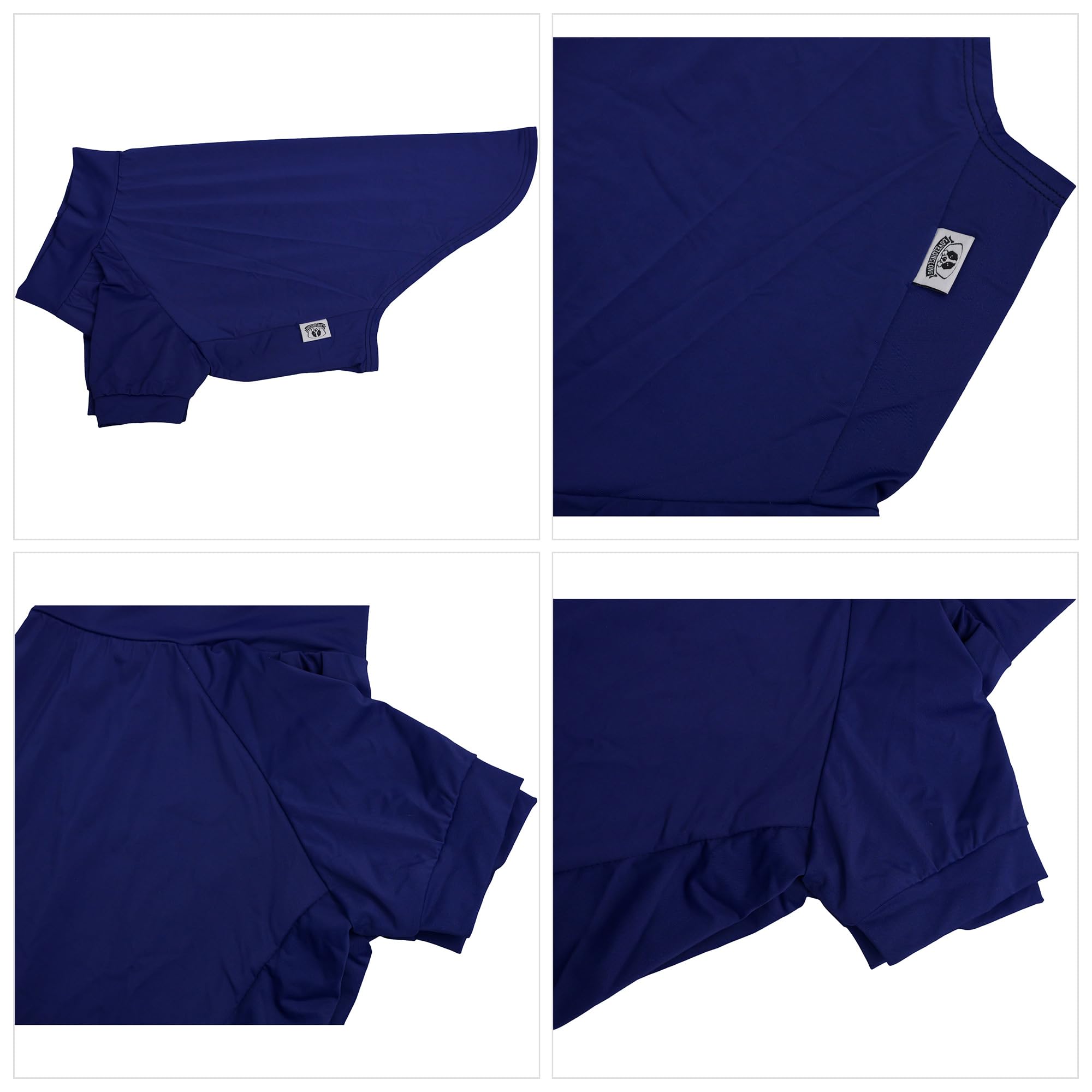 LoveLongLong Spring Summer Cooling Dog T-Shirt with UV Protection and Moisture-Wicking Fabric Blank Color Navy blue XL - Image 4