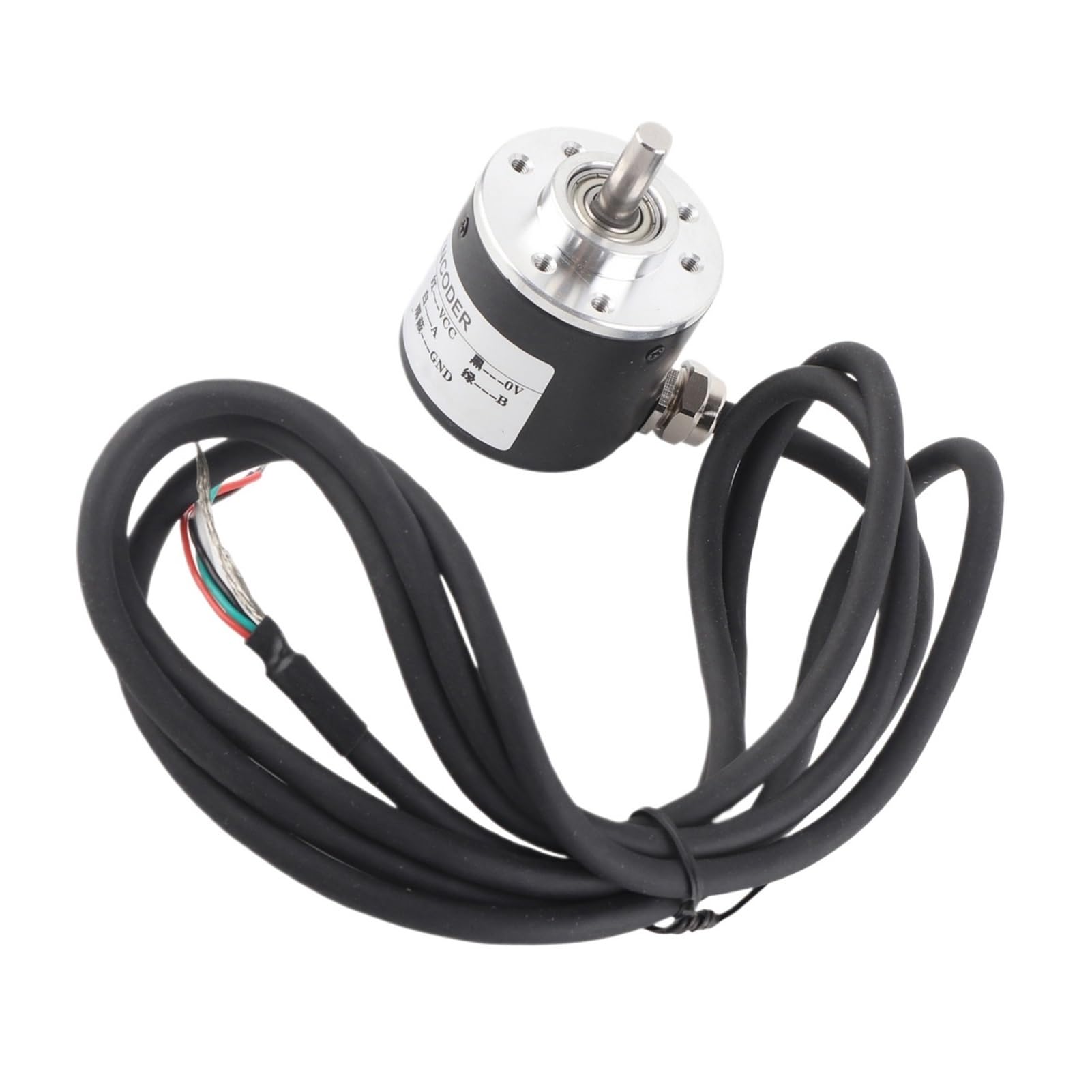 Encoder incremental rotativo Equipo de automatización industrial 600P/R Codificador de rotación incremental magnetoeléctrico 5 V-24 V AB, eje bifásico de 6 mm