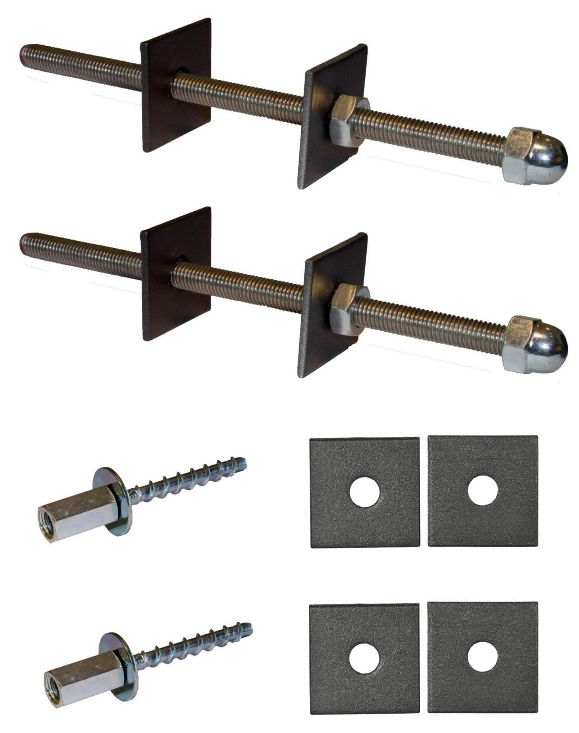 Cast Iron Radiator Stay Bracket Tie Fixing Gunmetal Threaded 2 Pack