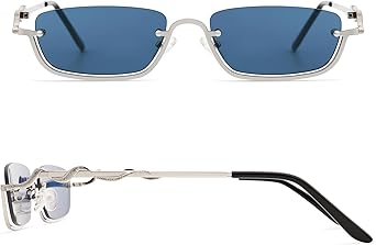 Y2K Snake Sunglasses for Women Men Narrow Rectangular Y2k Chic Sunnies AP3649