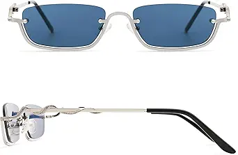 Y2K Snake Sunglasses for Women Men Narrow Rectangular Y2k Chic Sunnies AP3649