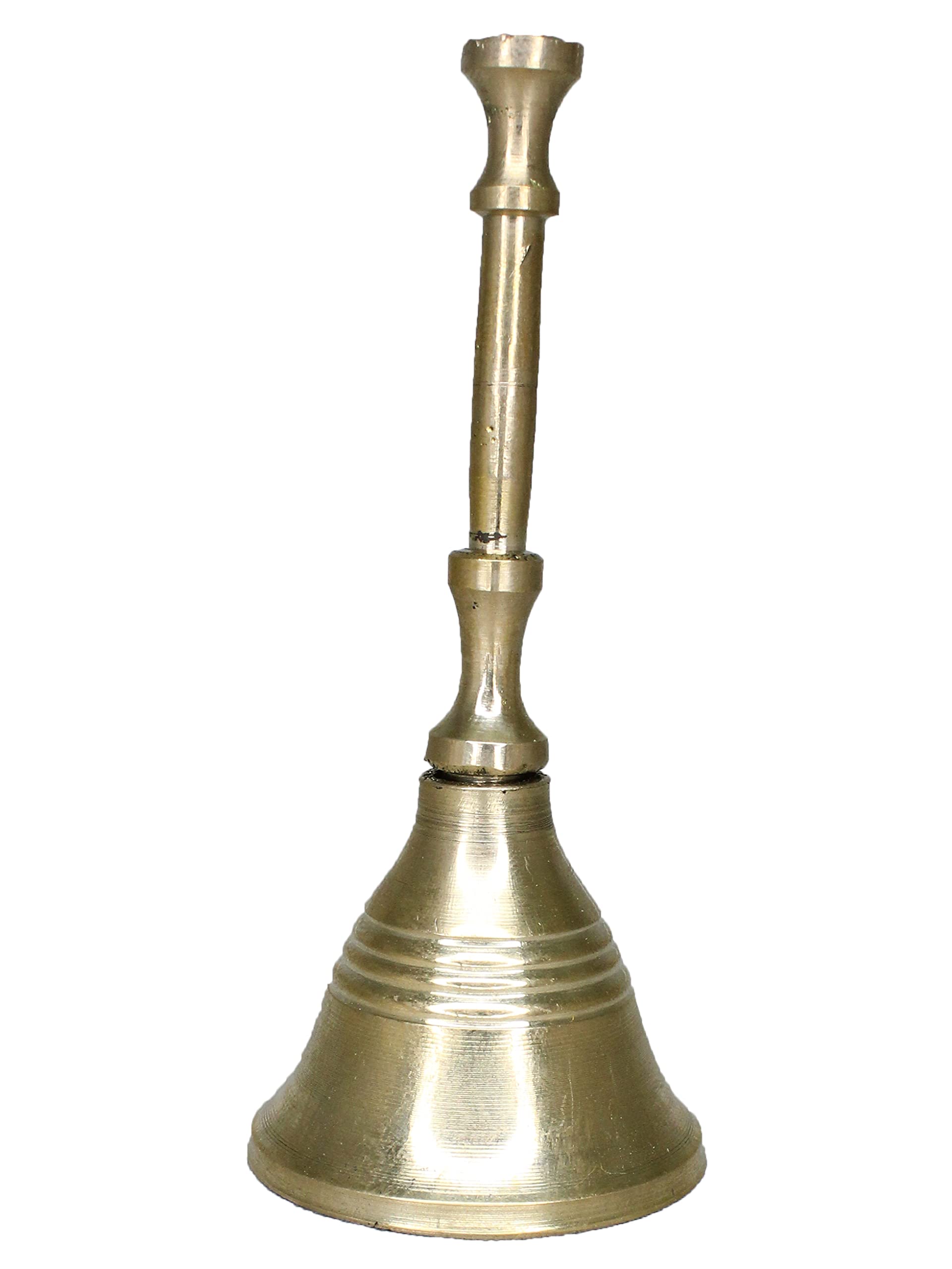 Brass Bell/Ghanti for Home Puja Mandir Prayer Bell Pooja Head Pooja Puja Bell Ghanti, for Poojan Purpose, Spiritual Gift Items 3.2 Inch
