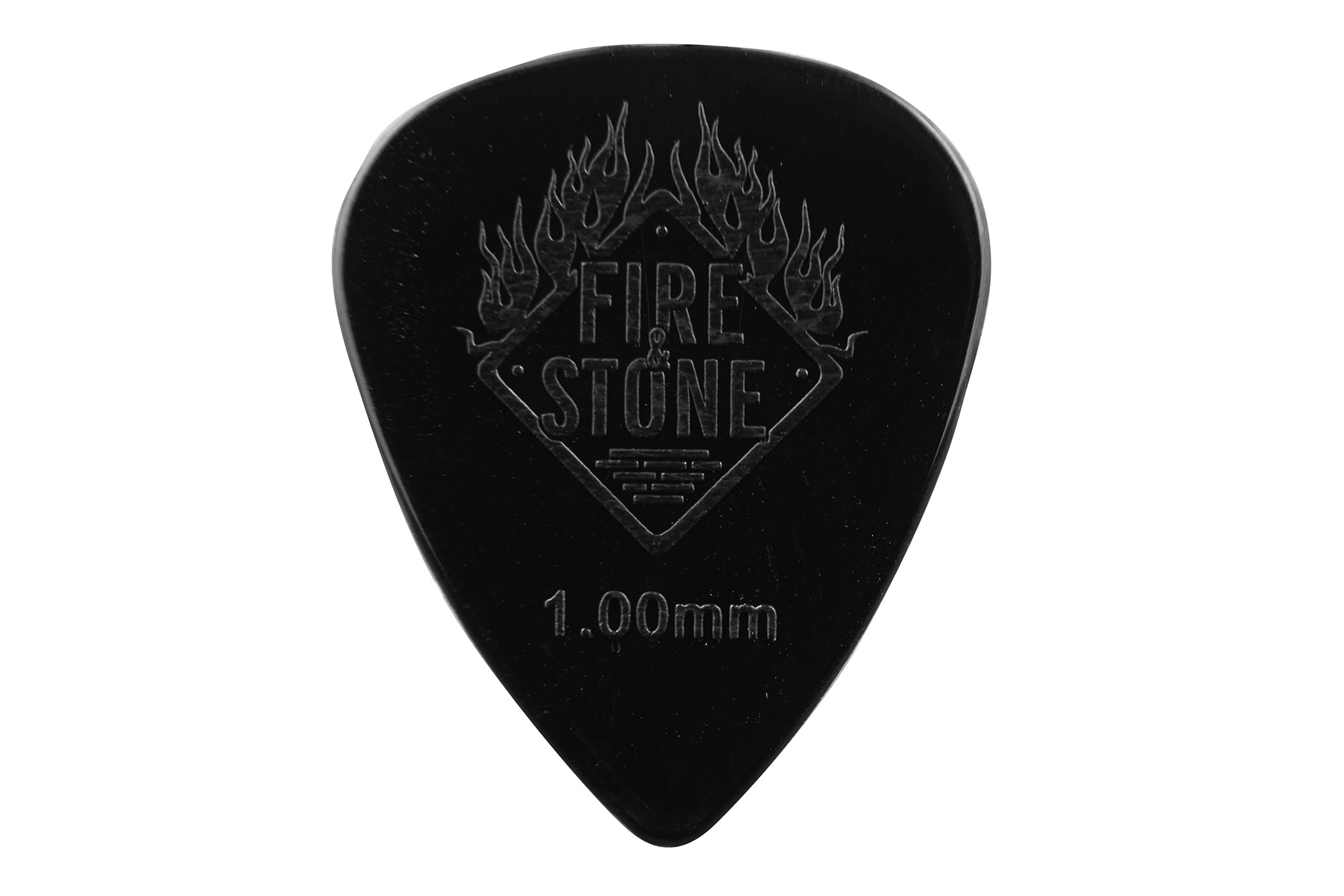 Fire Stone Plectrum/Pick Nylon, 351 shape, relief surface, 1, 00 mm, black, 12 pieces