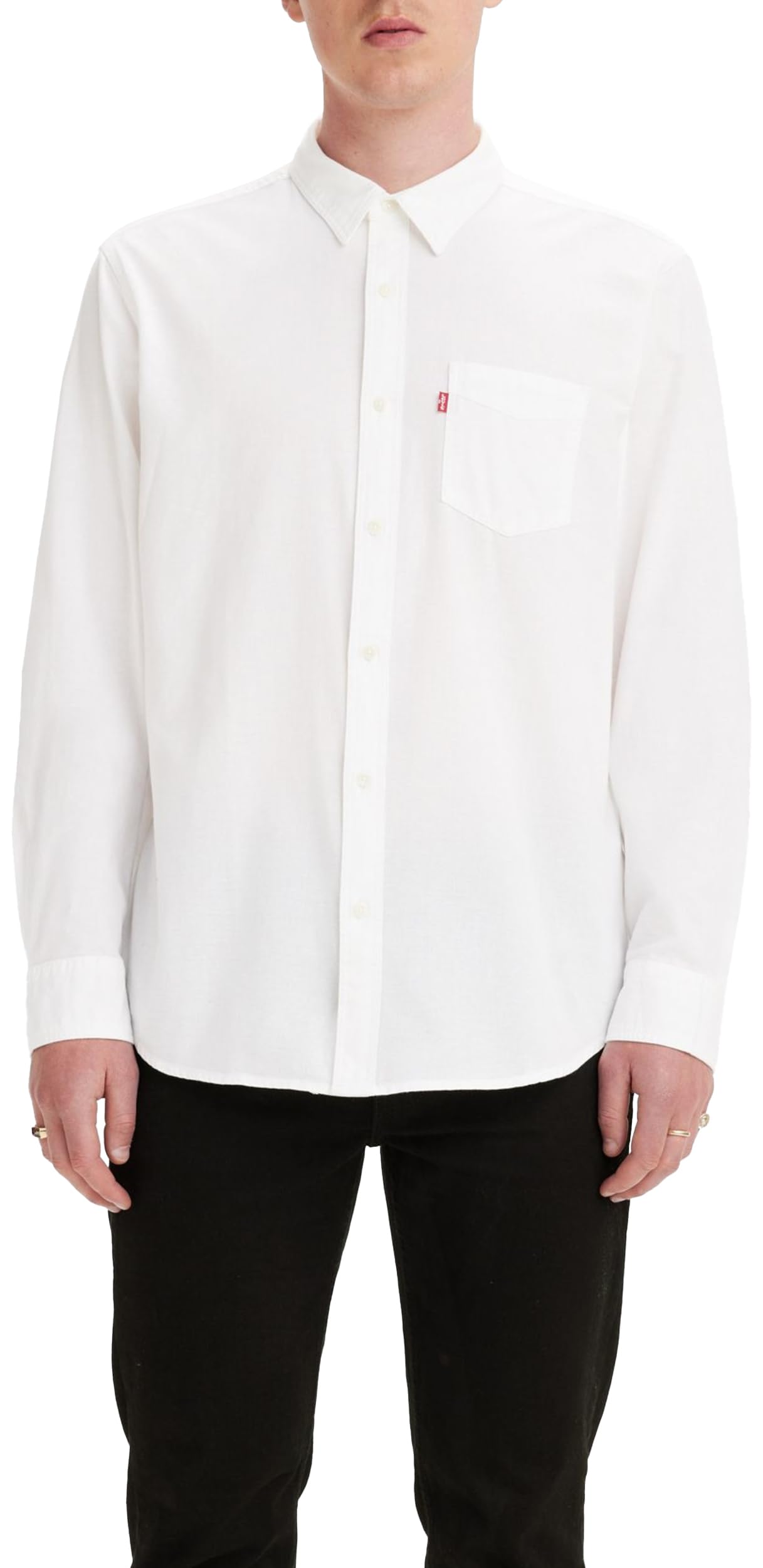 Levi's Men's White Sunset One Pocket Standard Fit Shirt - Casual Shirts - S - Shirts