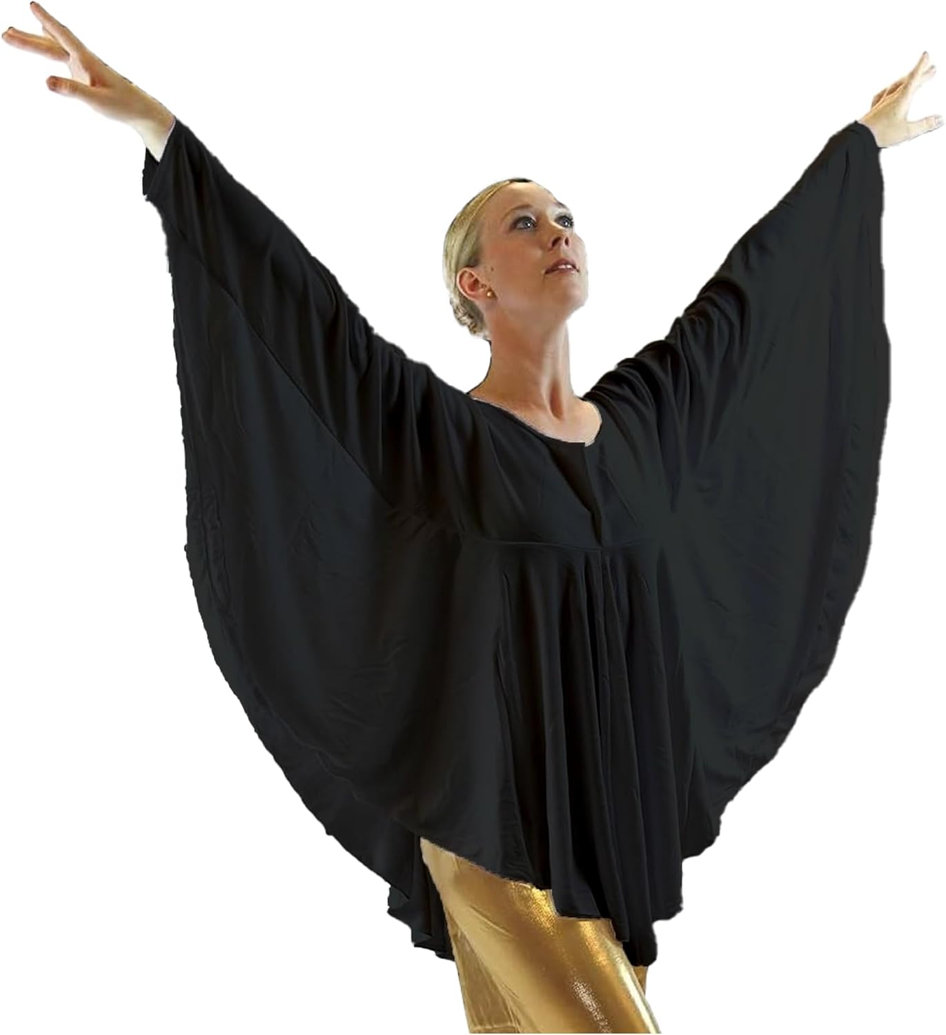 Danzcue Womens Angel Wing Drapey Pullover Dance Top - Image 5