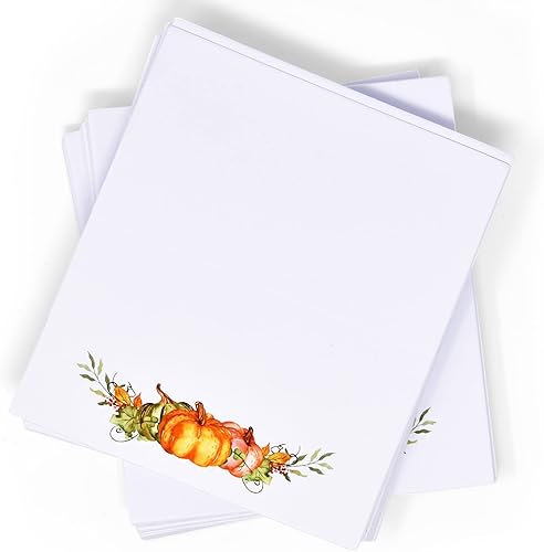 Miniatura 6 de Gift Boutique Paquete de 100 tarjetas de lugar de Acción de Gracias con calabazas y hojas de otoño, tarjetas de identificación de papel plegadas