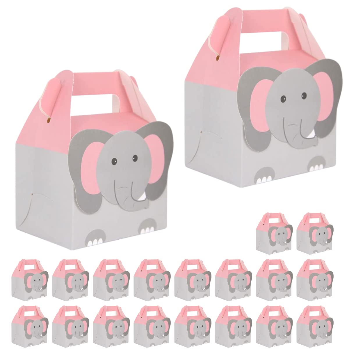 SATYAM KRAFT 20 Pcs Gift Boxes Elephant Printed Decorative Folding