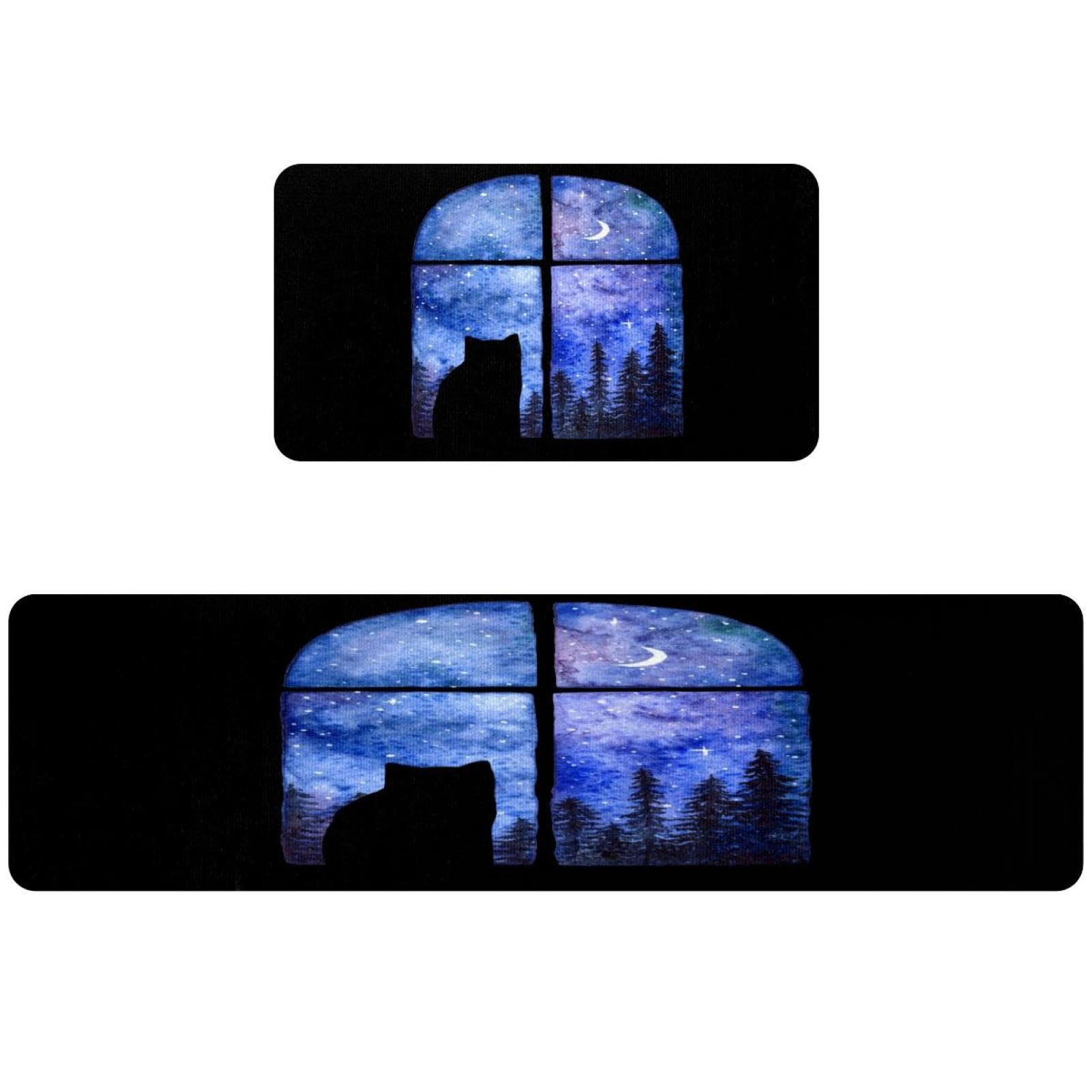 Tapis de cuisine antidérapant lavable lot de 2 pour couloir et buanderie
