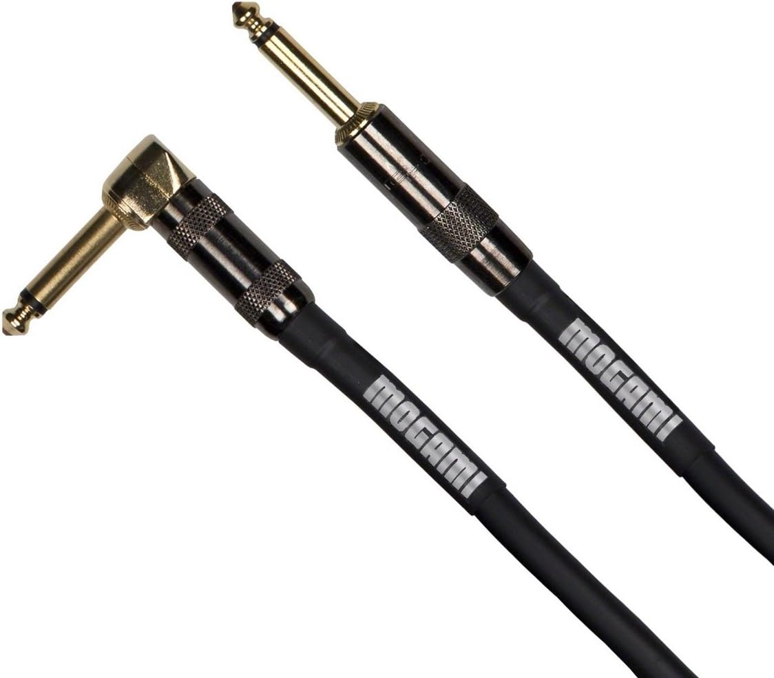 Mogami Platinum Guitar-20R | Guitar Cable with Copper Core Right Angle G&H Plug 20ft