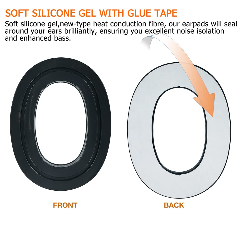 Kit De Repuesto De Almohadillas De Gel 3M Para Protectores Auditivos – Compatible Con WorkTunes, Peltor Y Pro-Grade, 1 Par