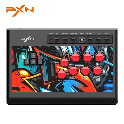 PXN X8 Arcade Fight Stick Joystick - PC Fight Sticks, Keyboard Operation Joystick with 3.5mm audio interface for PS4,PS3, PC, Xbox One, Xbox Series