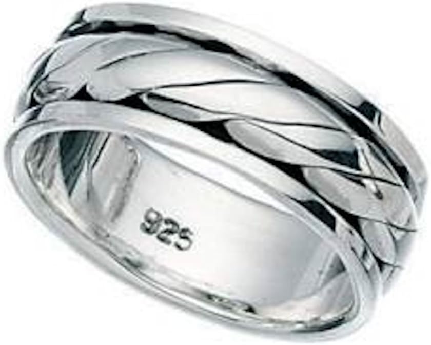 Spinner Revolving Silver Ring - Unisex (Size W)