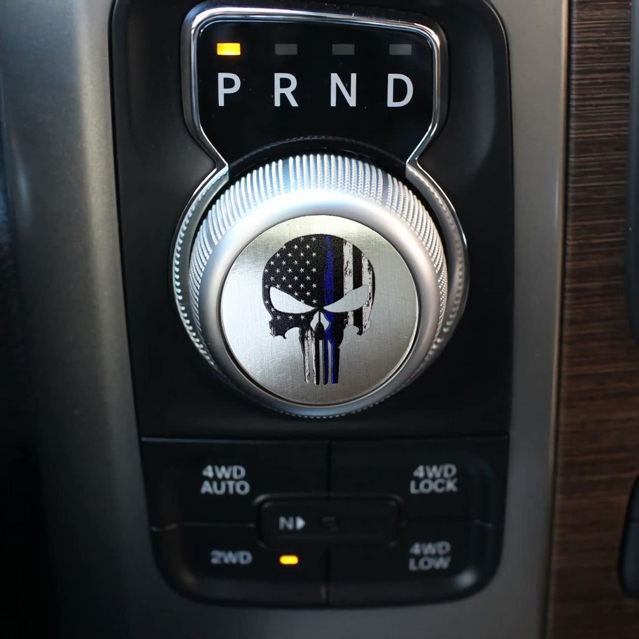 HANNHAI Gear Shift Switch Knob Cover Aluminium Dial Shifter Trim Plate for Dodge Ram 1500/2500, Dodge Durango, Chrysler 300/200/Pacifica & Voyager (