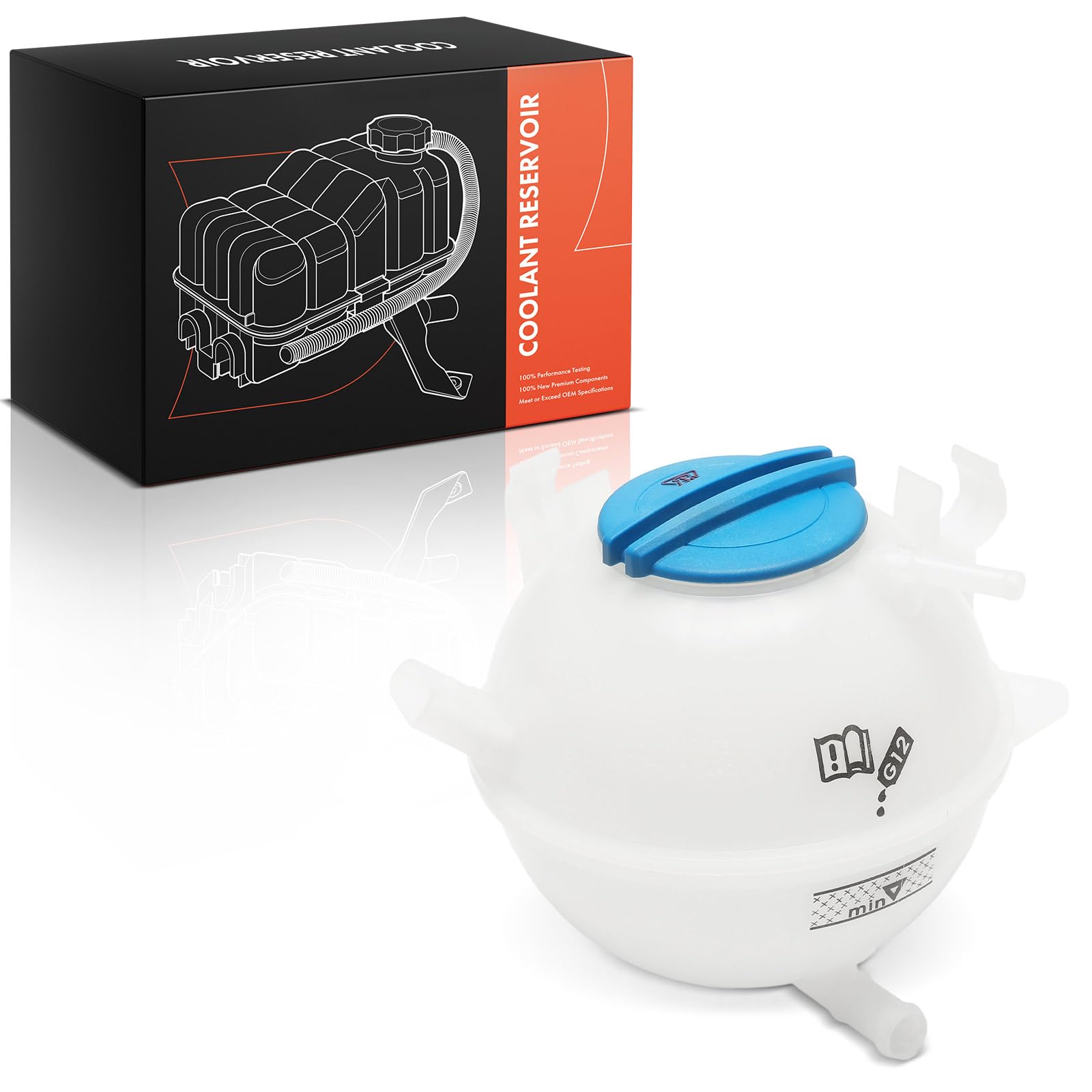 Frankberg Vase d'expansion 1K0121407 | Compatible avec Altea XL 5P5 5P8, Rapid NH3, CC 358, Golf Plus 521 5M1, O.c.t.a.v.i.a II 1Z3, Beetle 5C1 5C2, TT 8J3