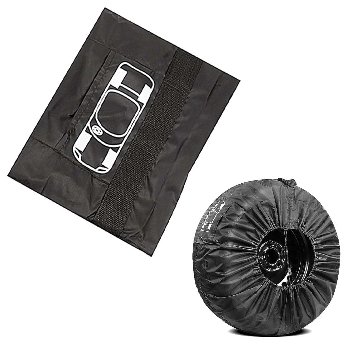Roue De Secours Housse De Rangement Tigre Animal Housse De Pneu De Voiture Résistantes