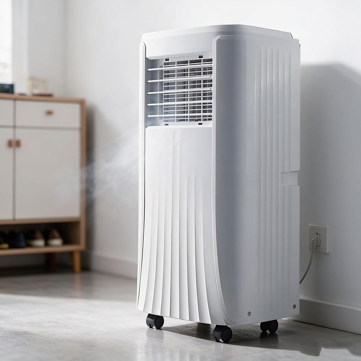 Przenośny klimatyzator 12000 BTU chłodny, wentylator 3 w 1, chłodziarka do pomieszczeń do 25 m², w zestawie zestaw okienny, klasyfikacja stycznia