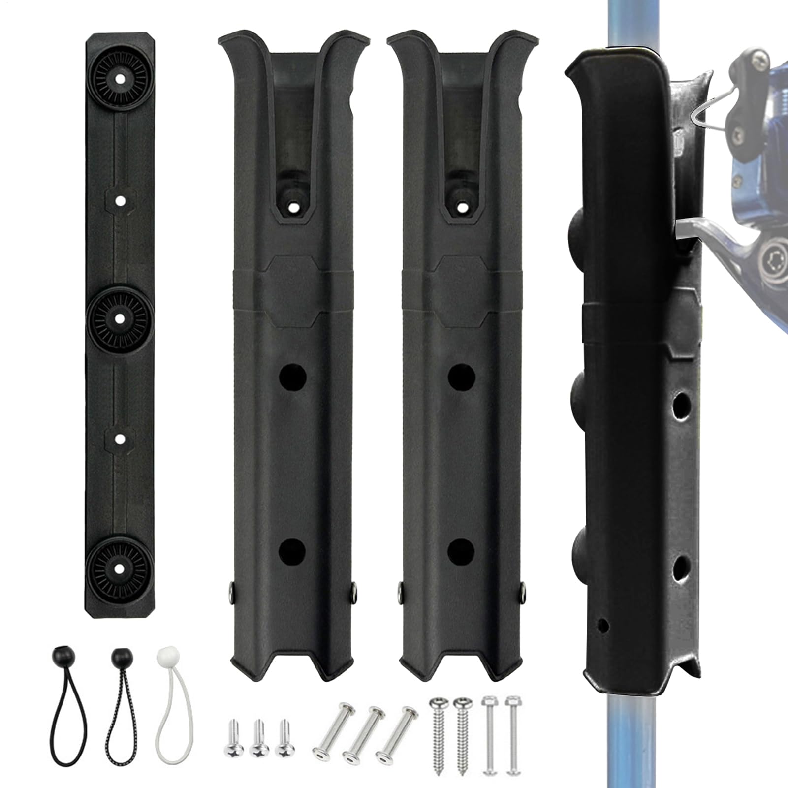 Support pour canne à pêche résistant et réglable pour outils de rangement de garage