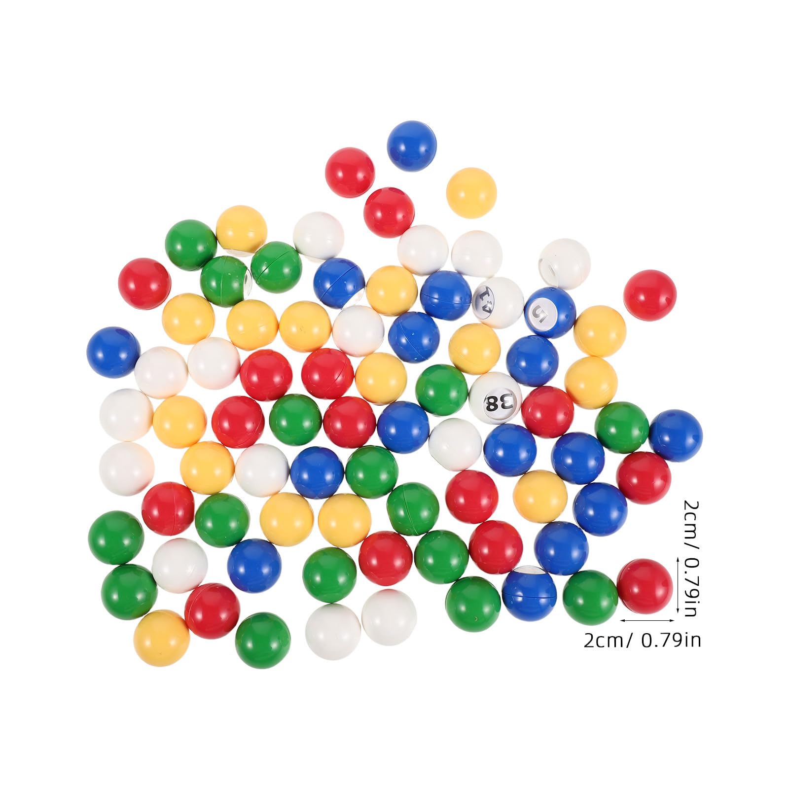 Gatuida 80 Piezas Bolas de Bingo Numeradas del 1 al 80 de Plástico