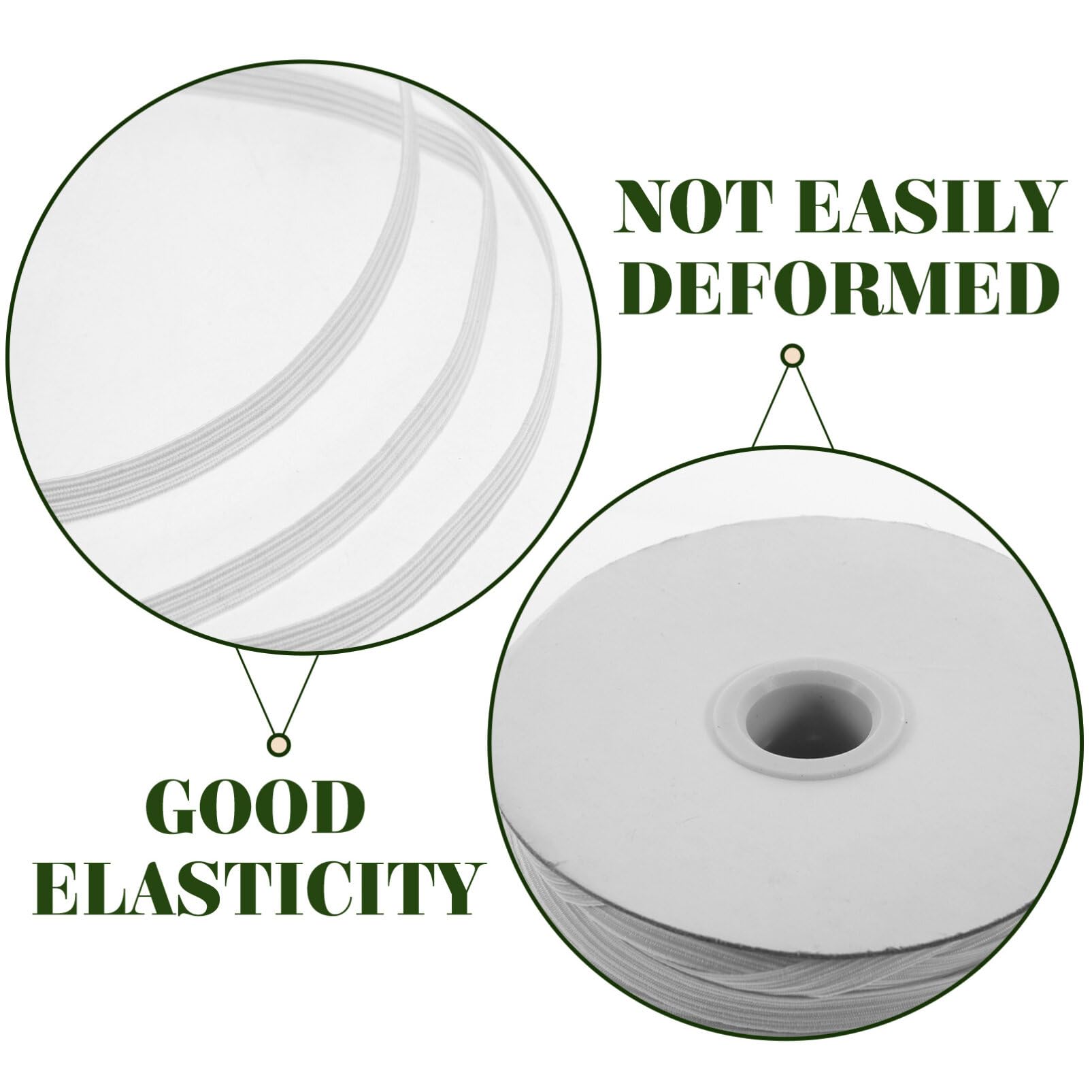 EXCEART Nastro Elastico per Cucire Corda Elastica Larga Fascia Elastica Resiliente per Progetti di Cucito e Artigianato