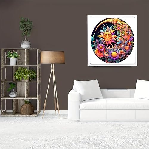 Miniatura 5 de mjcakrn Kits de pintura de diamantes para adultos  DIY flores de luna 5D kit de arte de diamantes de perforación completa pintura de puntos de