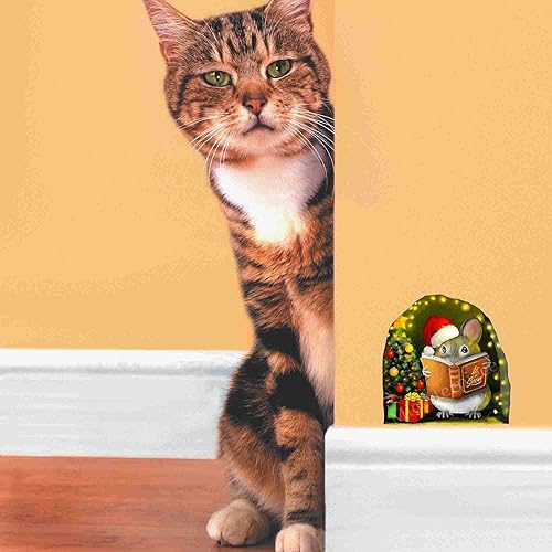 Miniatura 39 de The Mice That Stole Christmas - Calcomanía de pared, decoración navideña, extraíble, amantes de la Navidad, niños, calcomanías de pared con agujero