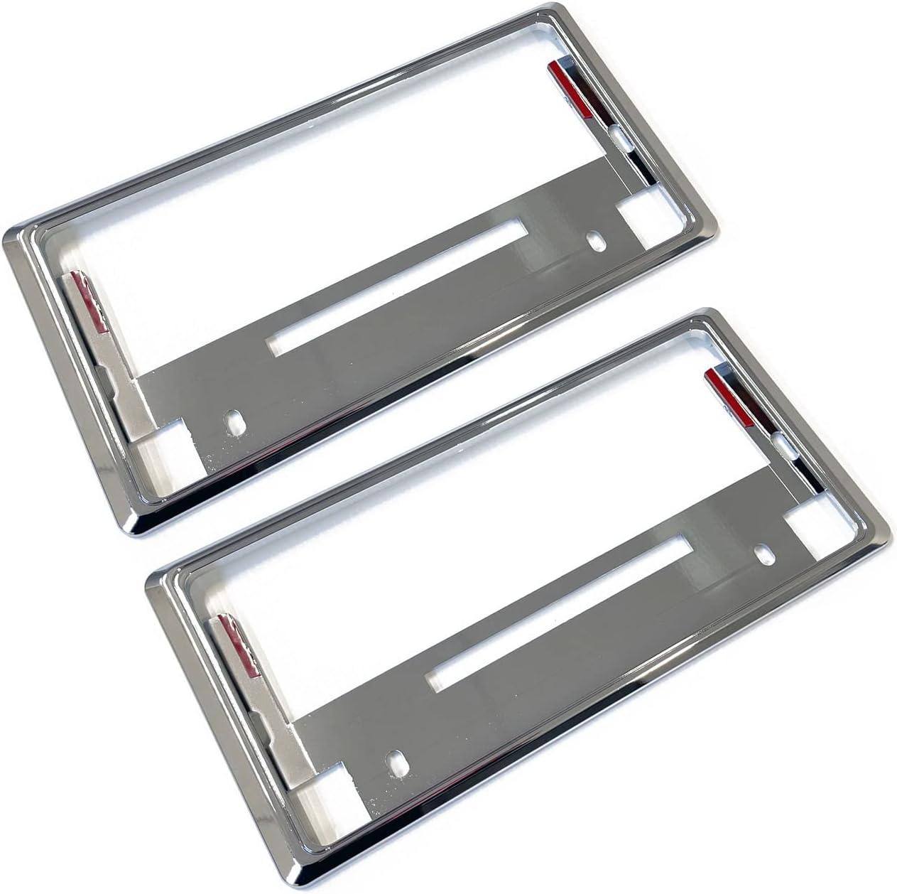WRX STI ナンバープレート フレーム 新基準対応 メッキタイプ 2枚セット CBA-VAB